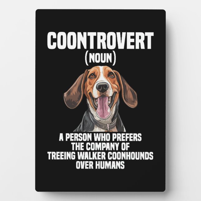 Treeing Walker Coonhound Lover Dog Control Fotoplatte (Vorderseite)