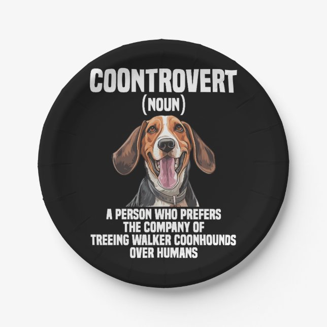 Treeing Walker Coonhound Lover Dog Control Pappteller (Vorderseite)