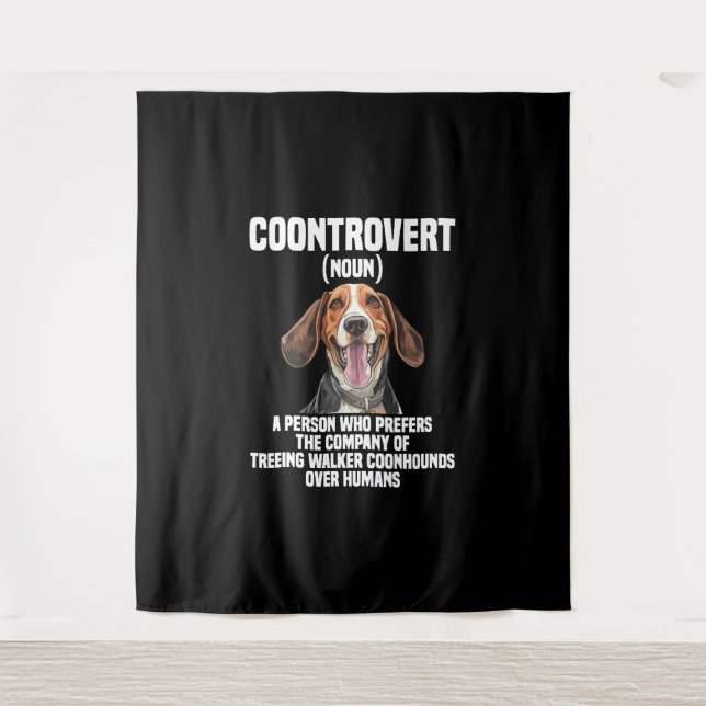 Treeing Walker Coonhound Lover Dog Control Wandteppich (Vorderseite)