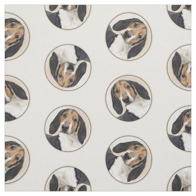 Treeing Walker Coonhound Malerei Original Hunde Ku Stoff (Muster)