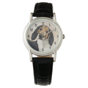Treeing Walker Coonhound Malerei - Originelle Kuns Armbanduhr