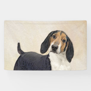 Treeing Walker Coonhound Malerei - Originelle Kuns Banner