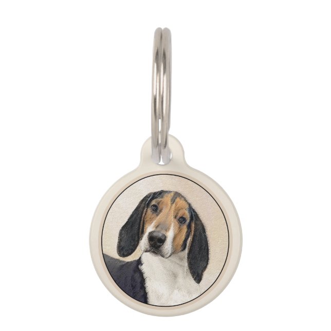 Treeing Walker Coonhound Malerei - Originelle Kuns Haustiermarke (Vorderseite)