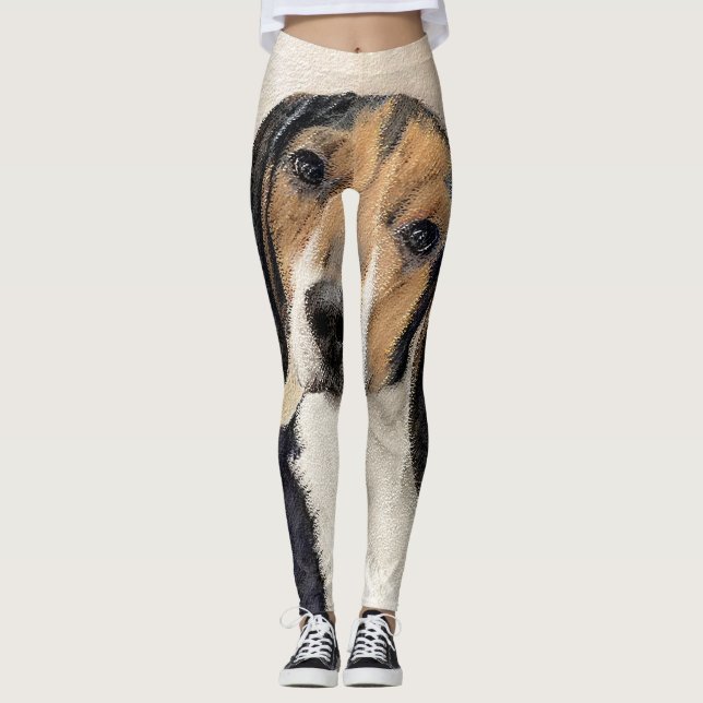 Treeing Walker Coonhound Malerei - Originelle Kuns Leggings (Vorderseite)