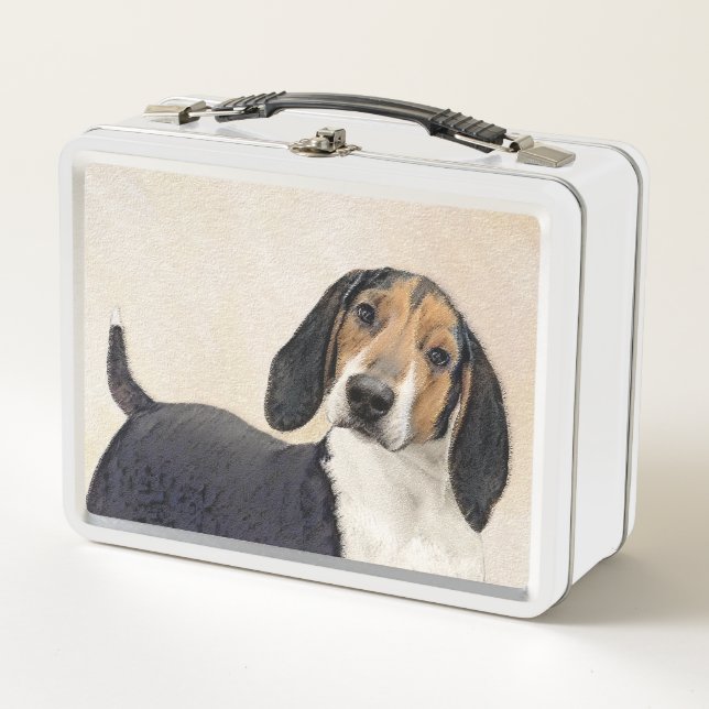 Treeing Walker Coonhound Malerei - Originelle Kuns Metall Brotdose (Vorderseite)