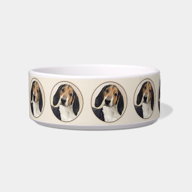 Treeing Walker Coonhound Malerei - Originelle Kuns Napf (Links)