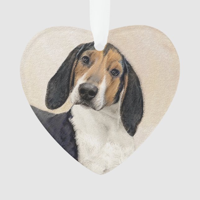 Treeing Walker Coonhound Malerei - Originelle Kuns Ornament (Vorderseite)