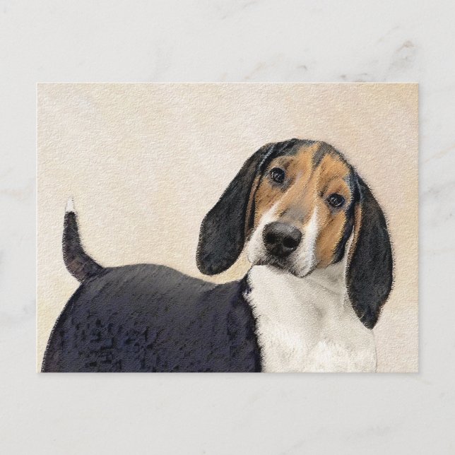 Treeing Walker Coonhound Malerei - Originelle Kuns Postkarte (Vorderseite)