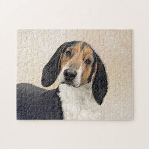 Treeing Walker Coonhound Malerei - Originelle Kuns Puzzle