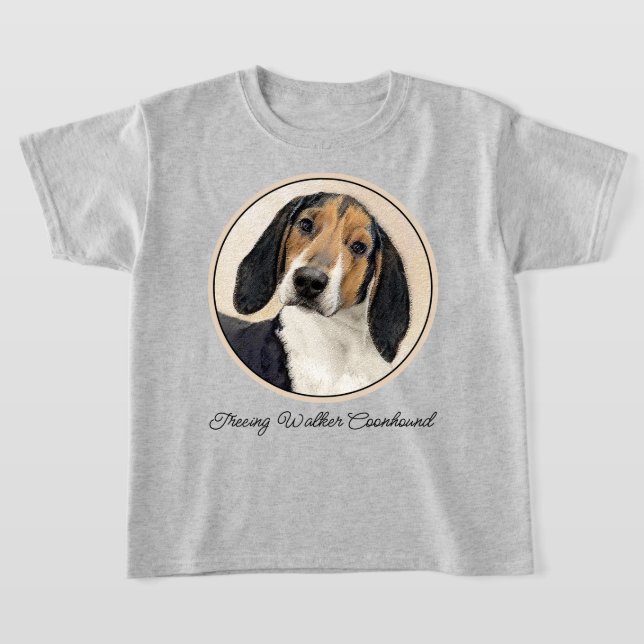Treeing Walker Coonhound Malerei - Originelle Kuns T-Shirt (Ablage )