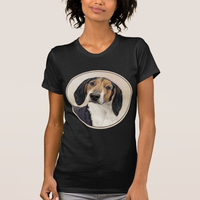 Treeing Walker Coonhound Malerei - Originelle Kuns T-Shirt (Vorderseite)