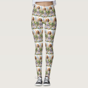 Treeing Walker Coonhound mit Ostereiern Urlaub Leggings