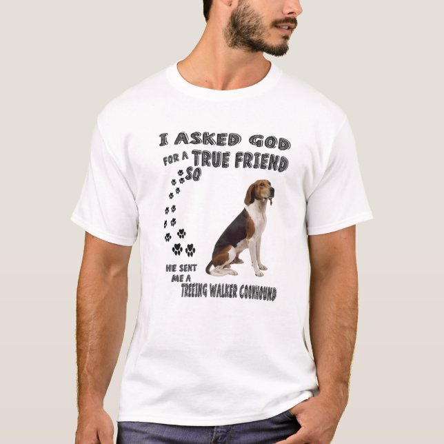 Treeing Walker Coonhound Quote Mom, TWC Dad Art, W T-Shirt (Vorderseite)
