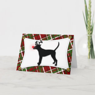 Treeing Walker Coonhound Rentier Weihnachtskarte Feiertagskarte
