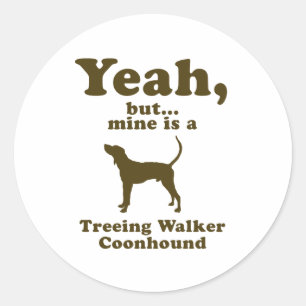 Treeing Walker Coonhound Runder Aufkleber