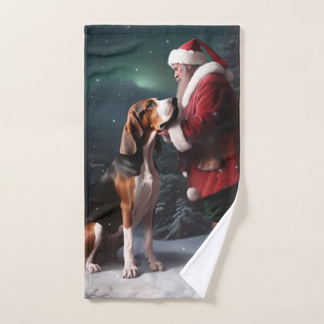 Treeing Walker Coonhound Weihnachtsmann Badhandtuch Set (Handtuch)