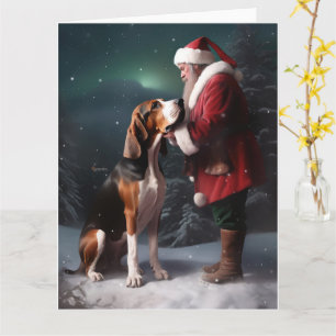 Treeing Walker Coonhound Weihnachtsmann Karte