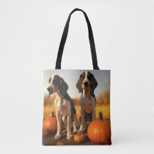 Treeing Walker Coonhound Welpe Herbst Kürbis