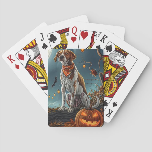 Treeing Walker Halloween Gruselig Spielkarten (Rückseite)