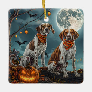 Treeing Walker Halloween Spooky Keramikornament