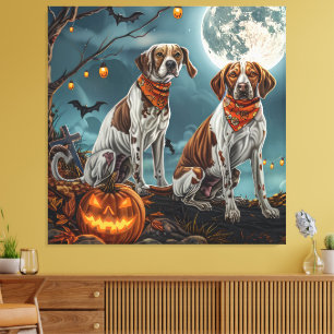 Treeing Walker Halloween Spooky Leinwanddruck