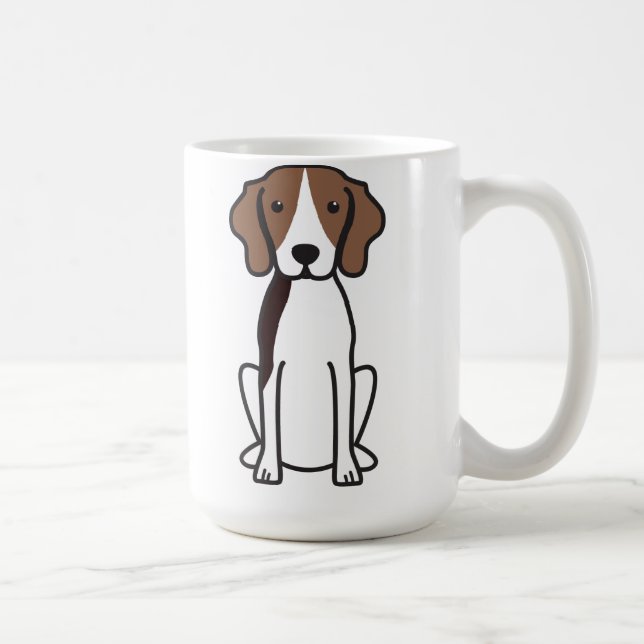 Treeing Wanderercoonhound-HundeCartoon Tasse (Rechts)