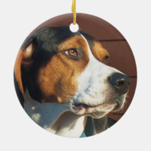Treeing WandererCoonhound Keramikornament