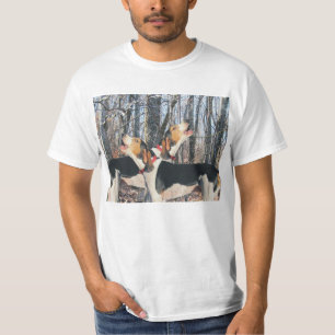 Treeing WandererCoonhounds im Holz-T-Shirt T-Shirt