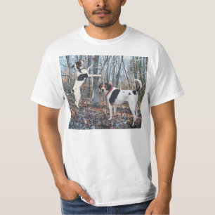 Treeing WandererCoonhounds im Holz-T-Shirt T-Shirt