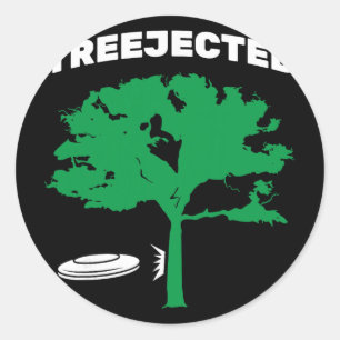 Treejected Disc Golf Fliegende Scheibe  Runder Aufkleber