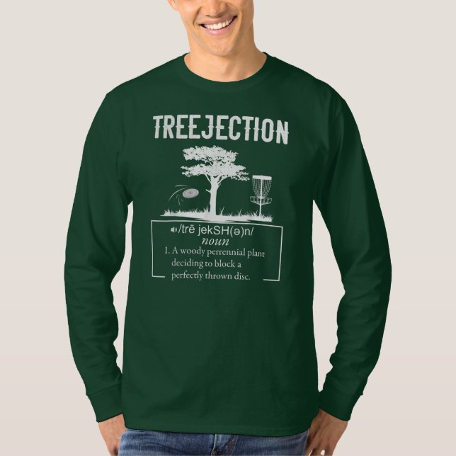 Treejection Disc Golf Funny Frisbee Vintage T-Shirt (Vorderseite)