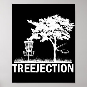 Treejection Dummer Baum - Lustiges Disc-Golf-Gesch Poster