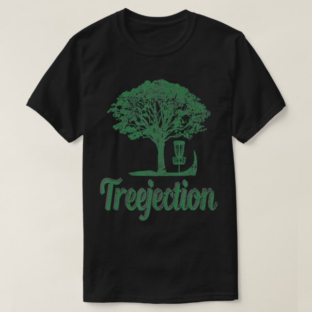 Treejection Funny Disc Golf erschüttert T-Shirt (Design vorne)
