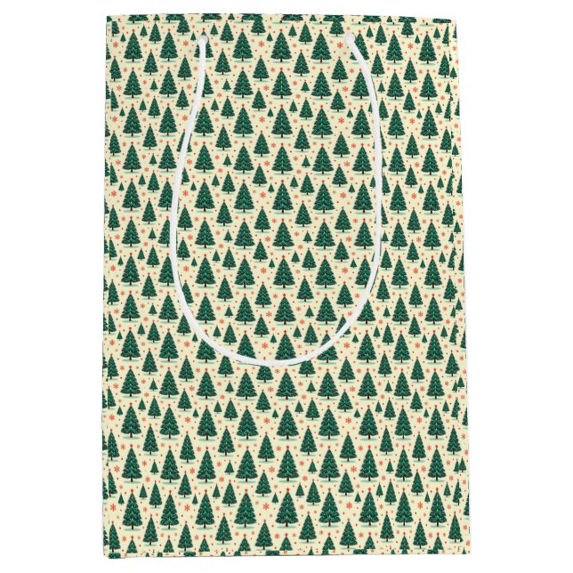 Trees and Snowflakes Mittlere Geschenktüte (Vorderseite)