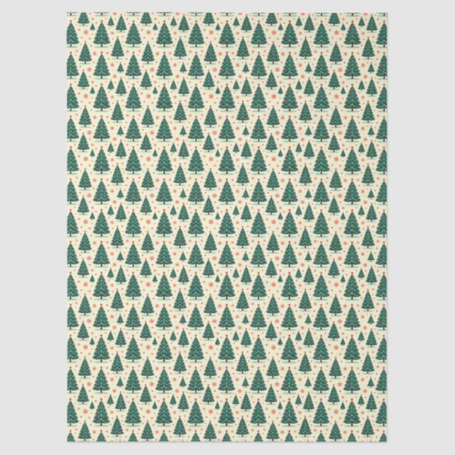 Trees and Snowflakes Seidenpapier (Vorderseite)