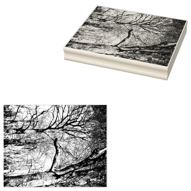 Trees Foto Rubber Briefmarke Gummistempel (Stempel)