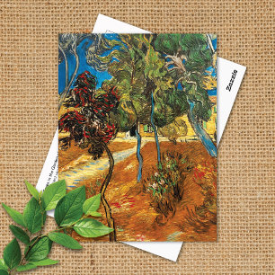 Trees Garden Asylum Vincent van Gogh Postkarte