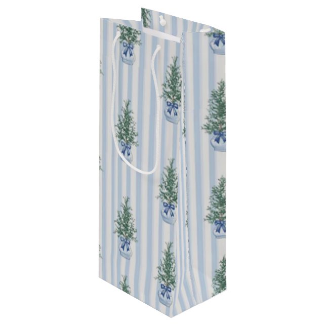 trees geschenktüte für weinflaschen (Vorderseite Schrägansicht)