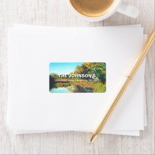 Trees Landscape Art Custom Label Adressaufkleber