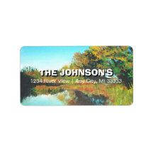 Trees Landscape Art Custom Label