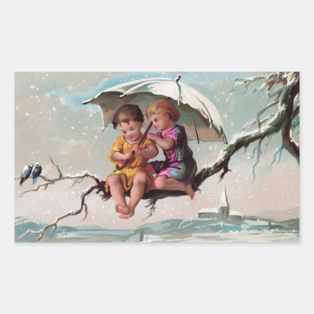 Treetop Children Rectwinkelaufkleber Rechteckiger Aufkleber (Vorderseite)