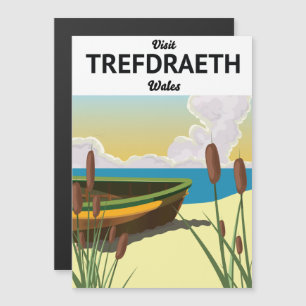 Trefdraeth Reiseposter für den Strandaufenthalt Magnetkarte