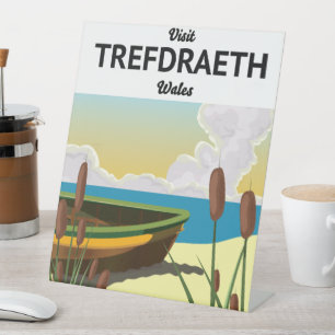 Trefdraht Reiseplakat am Meer Sockelschild