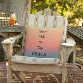 Treffe mich am Strand Sommer Strand Sonnenaufgang  Kissen