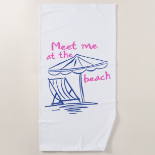 Treffe mich am Strand Sommerstimmung Strand Strandtuch