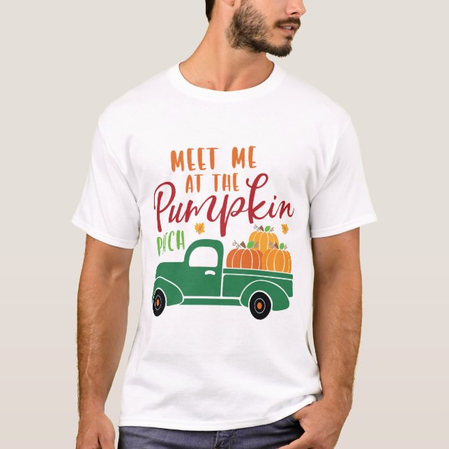 Treffe mich beim Kürbisfeld T-Shirt (Vorderseite)