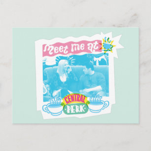 Treffe mich im Central Perk Neon-Grafik Postkarte
