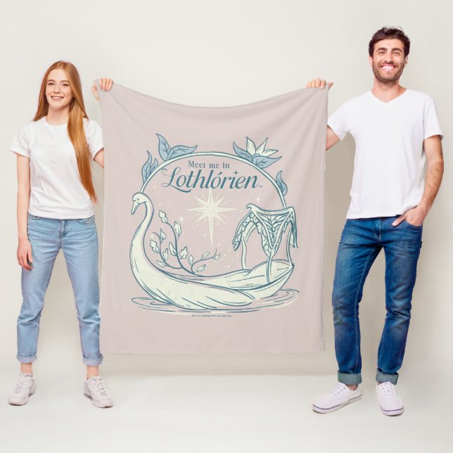 Treffe mich in LOTHLORIEN™ - Schwanenboot Fleecedecke (Beispiel)