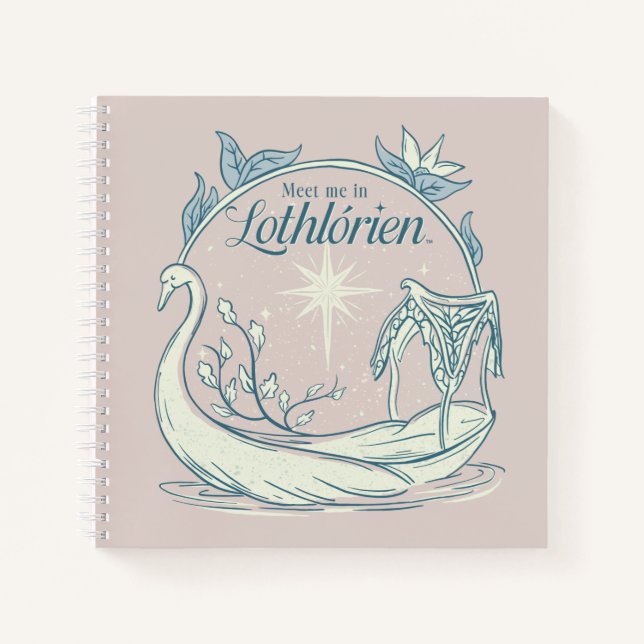 Treffe mich in LOTHLORIEN™ - Schwanenboot Notizbuch (Vorderseite)