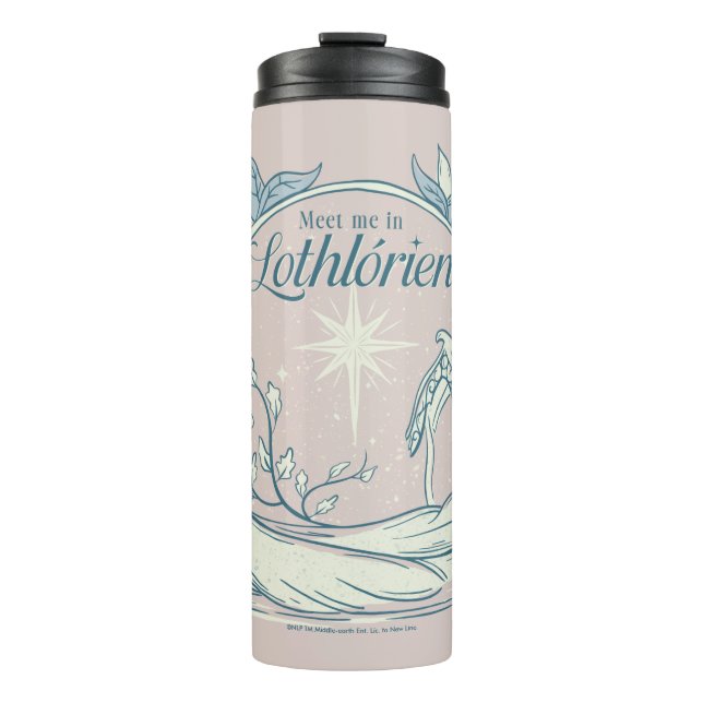 Treffe mich in LOTHLORIEN™ - Schwanenboot Thermosbecher (Vorderseite)